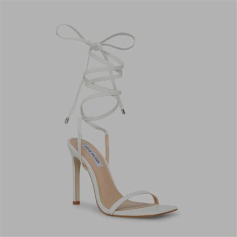 Steve Madden Uplift White Leather Heels Size Depop