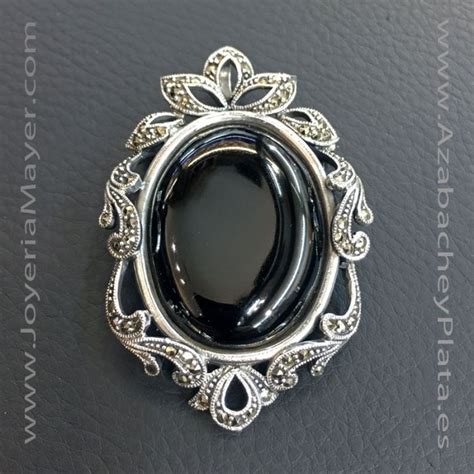 Broche De Azabache Plata Y Marcasitas Joyeria Mayer Lindos Anillos