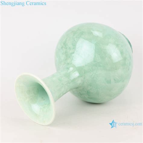 Rzcu Jingdezhen Crystalline Glaze White Green Blue Color Decorative