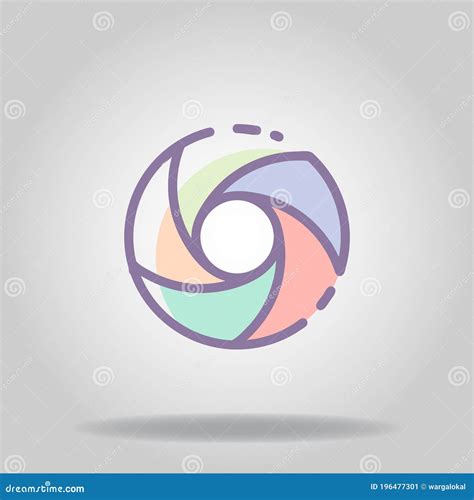 Diafragma Icon Or Logo In Pastel Color Stock Vector Illustration Of