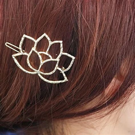 Women Lotus Retro Styling Flower Hairpin Hair Clips Headdress Flower