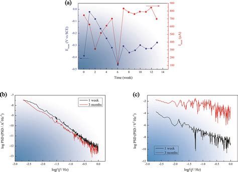 a) Average current noise and average potential noise, b) current noise... | Download Scientific ...