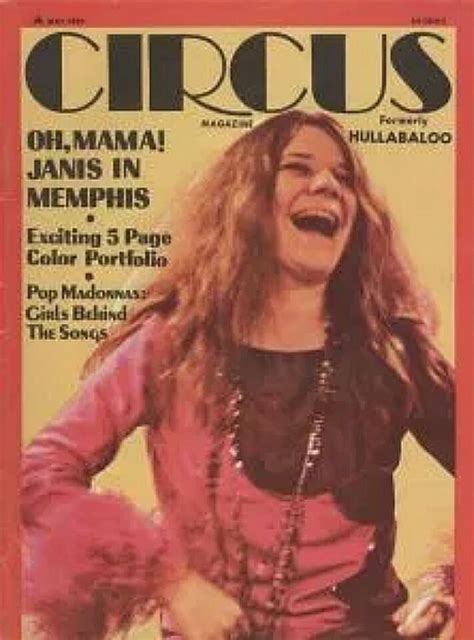 Janis Joplin On The Cover Of Circus Magazine In 1969 Rock Legends