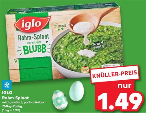 Iglo Rahm Spinat G Packg Angebot Bei Kaufland