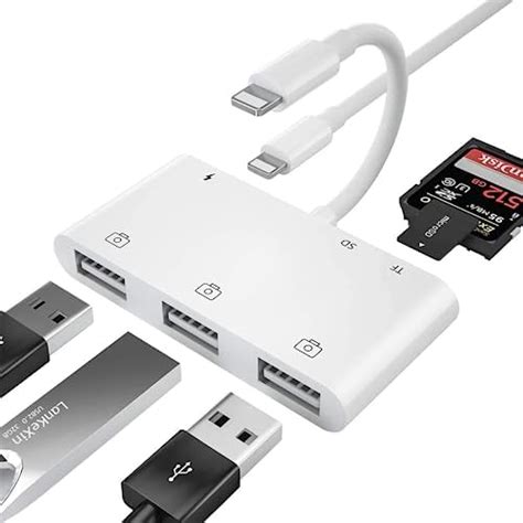 Adaptateur Lecteur M Moire Carte Lighting Vers Usb Sd Et Tf Adaptateur