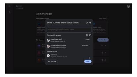 Google now lets you share your custom AI 'Gem' with others in Gemini ...
