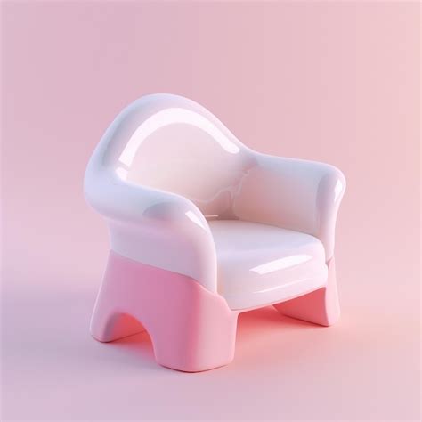 Premium Photo A Pink Rocking Chair