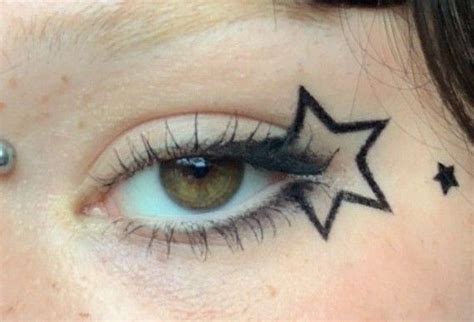 Star Eyeliner Макияж в стиле гранж Идеи макияжа Хиппи макияж