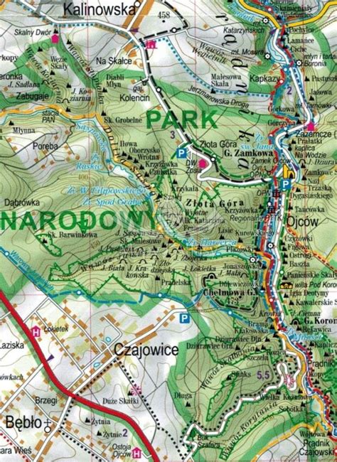 JURA KRAKOWSKO CZĘSTOCHOWSKA MAPA SKŁADANA EX MAP