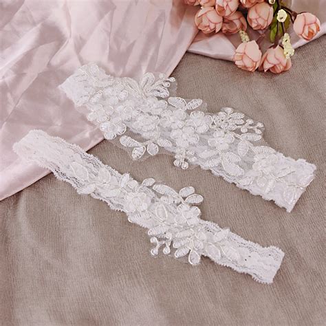 Trixy Th0506 White Lace Wedding Garter Lace Embroidery Floral Sexy