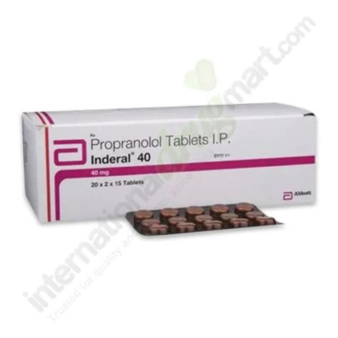 Buy Propranolol 40mg Tablets Online Idm