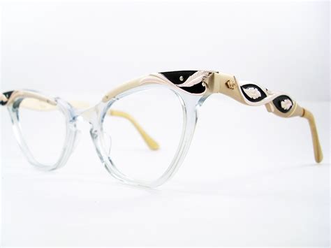 Vintage Eyeglasses Frames Eyewear Sunglasses 50s Vintage Cat Eye Glasses Frame Eyeglasses