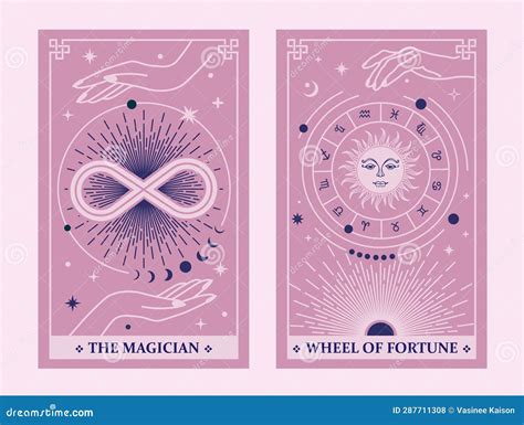 Tarot Cards The Magician And Wheel Of Fortune Celestial Tarot Cards