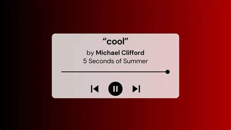 lirik lagu  terjemahan cool single perdana michael clifford