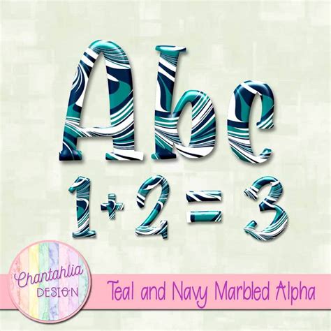 Free Alpha Featuring A Teal And Navy Marble Design