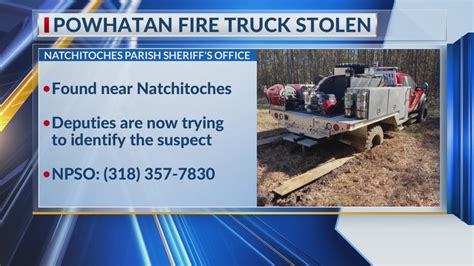 Natchitoches Deputies Locate Stolen Fire Truck Youtube