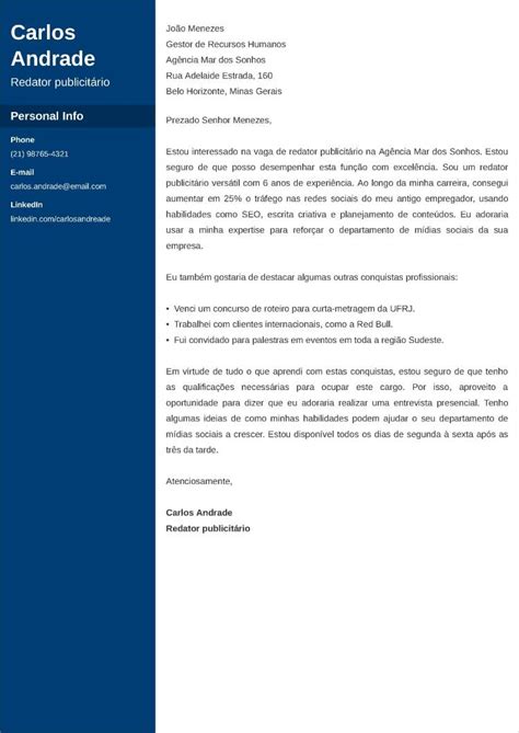 Carta De Apresenta O Simples Pronta Para Copiar Modelos