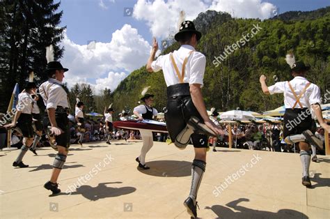 Schuhplattler Bavarian Folklore Folk Dance Ruhpolding Editorial Stock ...