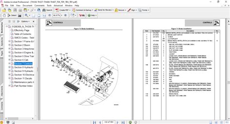 Caterpillar Th336 Th337 Th406 Th407 Telehandlers Parts Manual