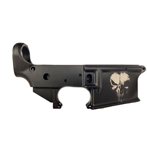 Anderson AR 15 Stripped Lower Receiver Multi Cal Withered Punisher Logo