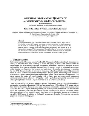 Fillable Online ASSESSING INFORMATION QUALITY OF Fax Email Print