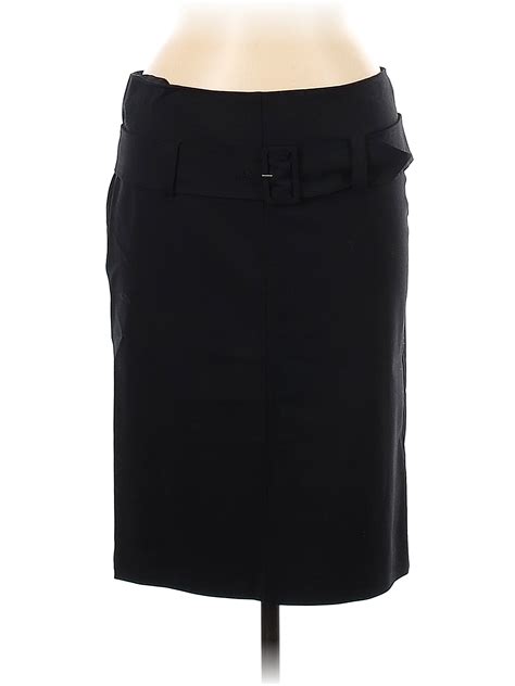 Miu Miu Solid Black Casual Skirt Size 42 It 91 Off Thredup