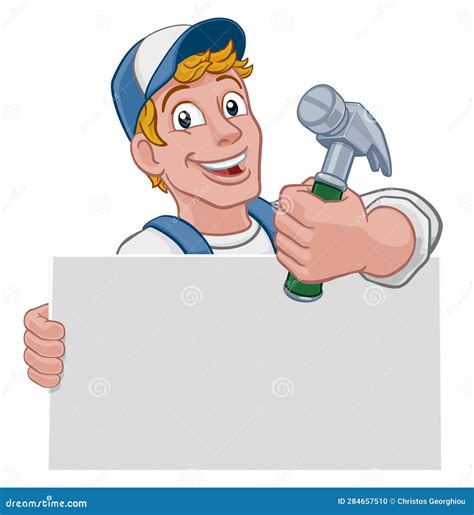 Hammer Carpenter Construction Builder Handyman Stock Vector