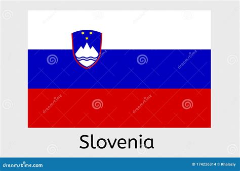 Slovenian Flag Icon Slovenia Country Flag Vector Illustration Stock