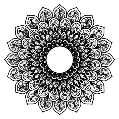 Mandalas Para Colorir Livro Vetor Premium