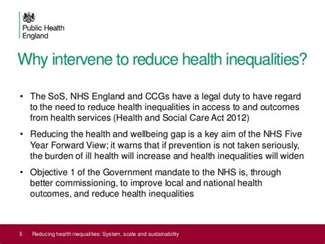 Reducing Health Inequalities System Scale And Sustainability