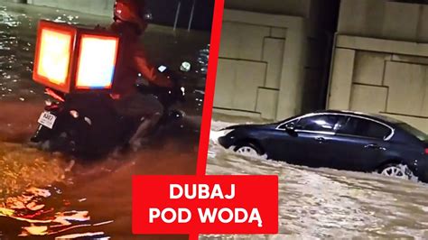 Dubaj Pod Wod Ulice Zamieni Y Si W Rw Ce Potoki Youtube