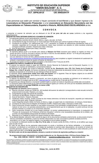 Convocatoria Iessb 2016 17 PDF