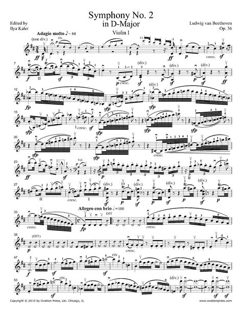 Beethoven Symphony Sheet Music