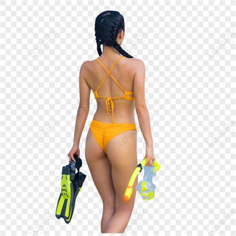 Bikini De Verano Hermosas Mujeres Con Equipo De Snorkeling Png Im Genes