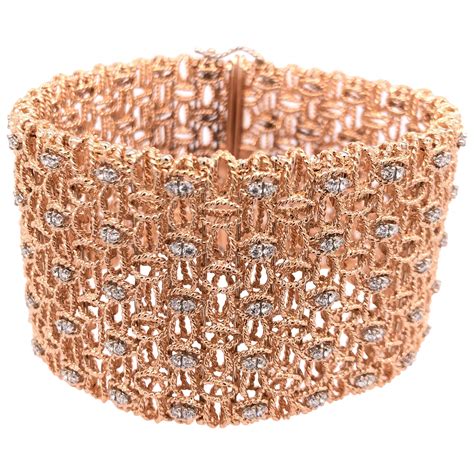 Roberto Coin Venetian Princess Rose Gold Diamond Bangle Bracelet At