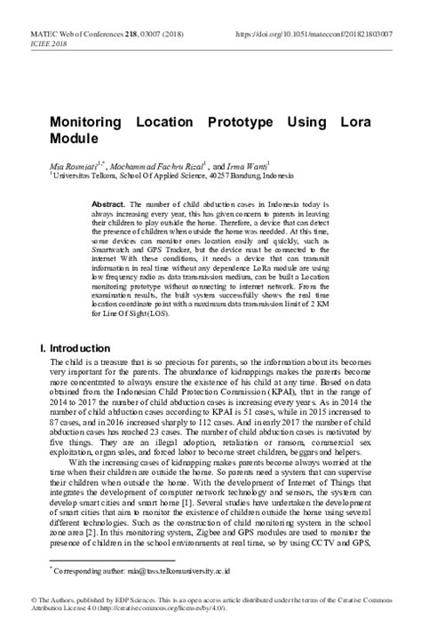 Pdf Monitoring Location Prototype Using Lora Module