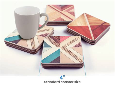 Drink Coaster Size (Standard Beverage Mat Dimensions & Thickness)