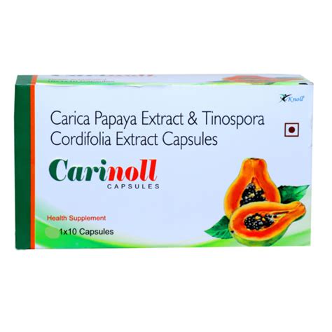 Carinoll Capsules Carica Papaya Extract Tinospora Cordifolia