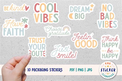 Positivity Stickers Mental Health Graphic By Thestickerclubhouse · Creative Fabrica