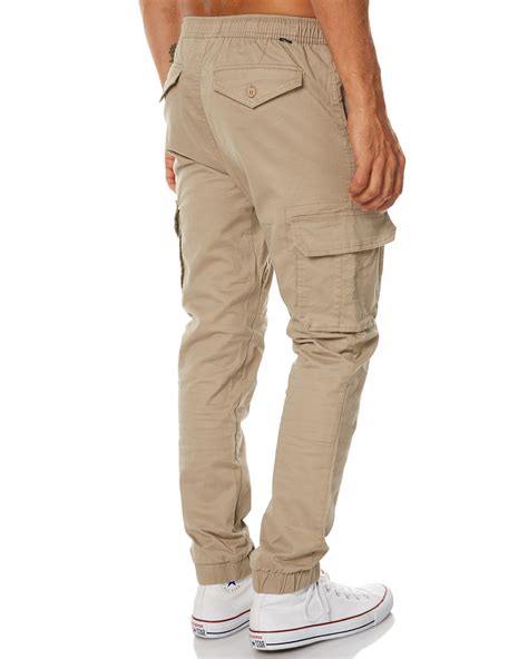 Swell Blunt Mens Cargo Jogger Pant Khaki Surfstitch