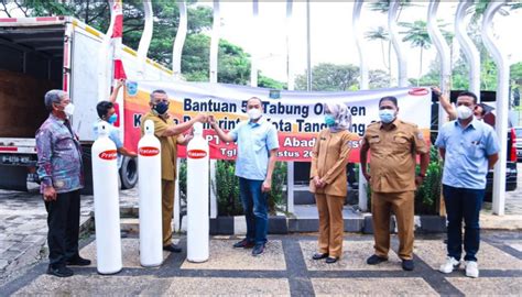 Pemkot Tangsel Terima Bantuan Tabung Oksigen Dari Pt Pratama