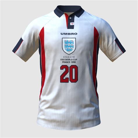 England X Umbro Home Kit 1998 World Cup FIFA 23 Kit Creator Showcase