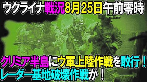 【ウクライナ戦況】8月25日。クリミア半島にウクライナ軍上陸作戦を敢行！上陸成功！ Youtube