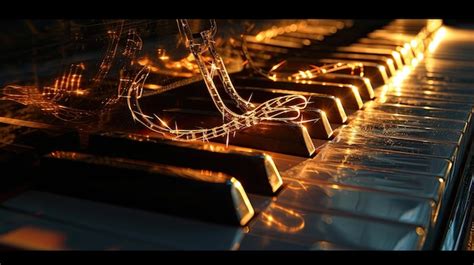 Premium Photo | Close Up of Piano With Illuminated Keys in Plain Light