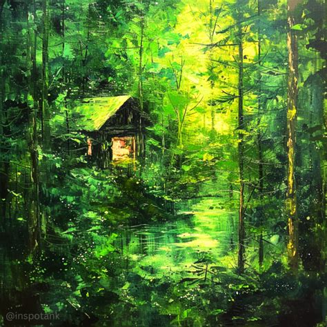 50+ Acrylic Forest Painting Inspiration Ideas & Tutorials [Art ...