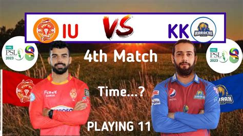 Psl Th Match Karachi King Vs Islamabad United Both Team Playing