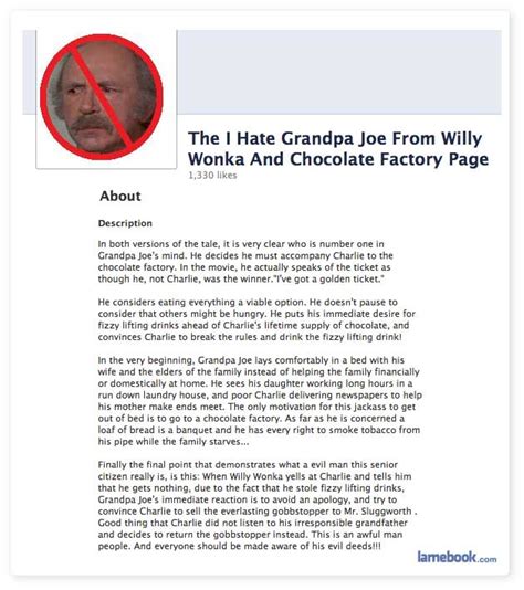 Lamebook I Hate Grandpa Joe