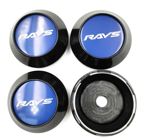 Pcs X Mm Rays Blue Auto Car Wheel Center Cap Rim Badge Covers Emblem