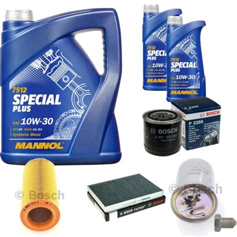 Bosch Inspection Set L Mannol Special Plus W Pour Vw Lupo Sdi