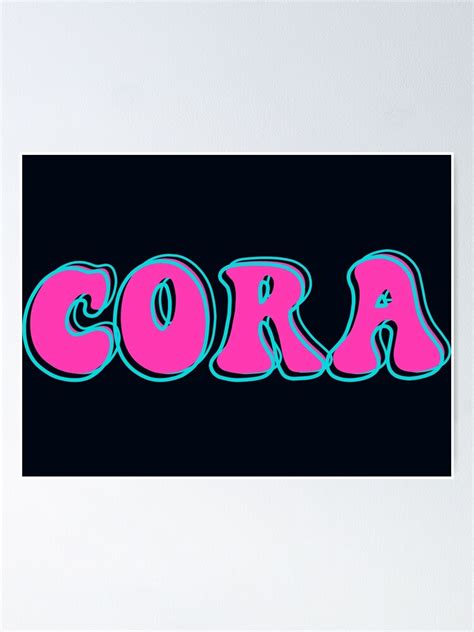 Cora Cute Custom Name Design Kawaii Cora Name Poster By Custom Name